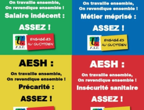 Stage de formation syndicale de la FSU Var :  «  Etre AESH dans le 1er et le 2nd degré aujourd’hui »